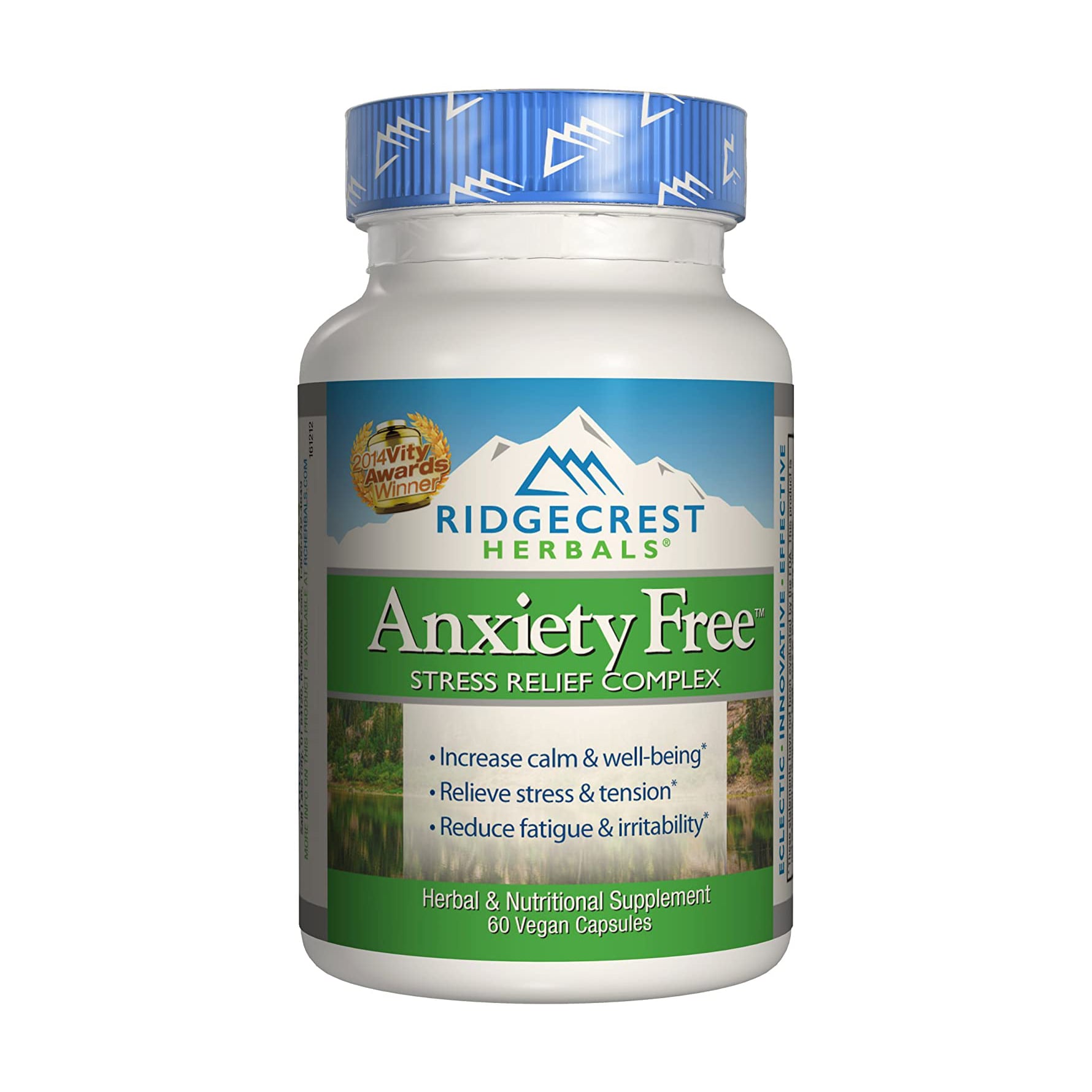 Комплекс проти тривожності Ridgecrest Herbals Anxiety Free, 60 капсул